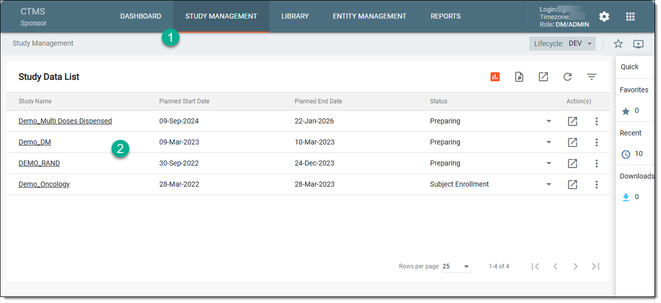Selecting study