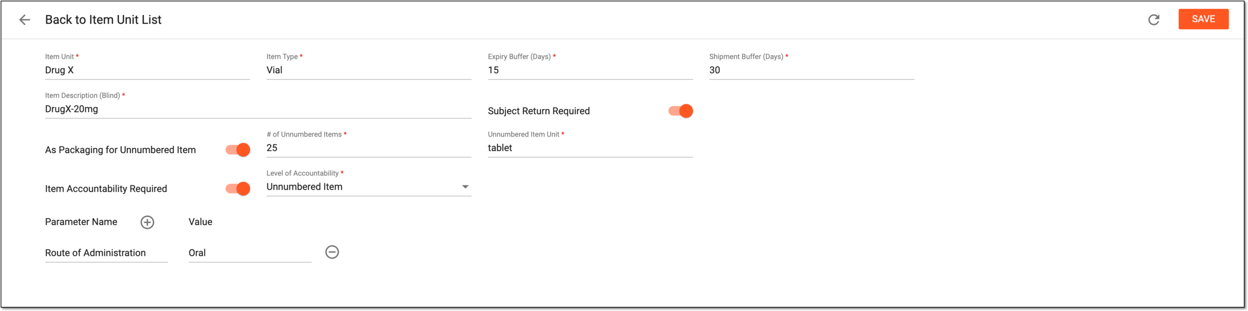 Configuring product unit details