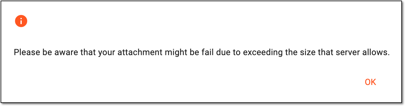 Acknowledging eDiary data attachment warning