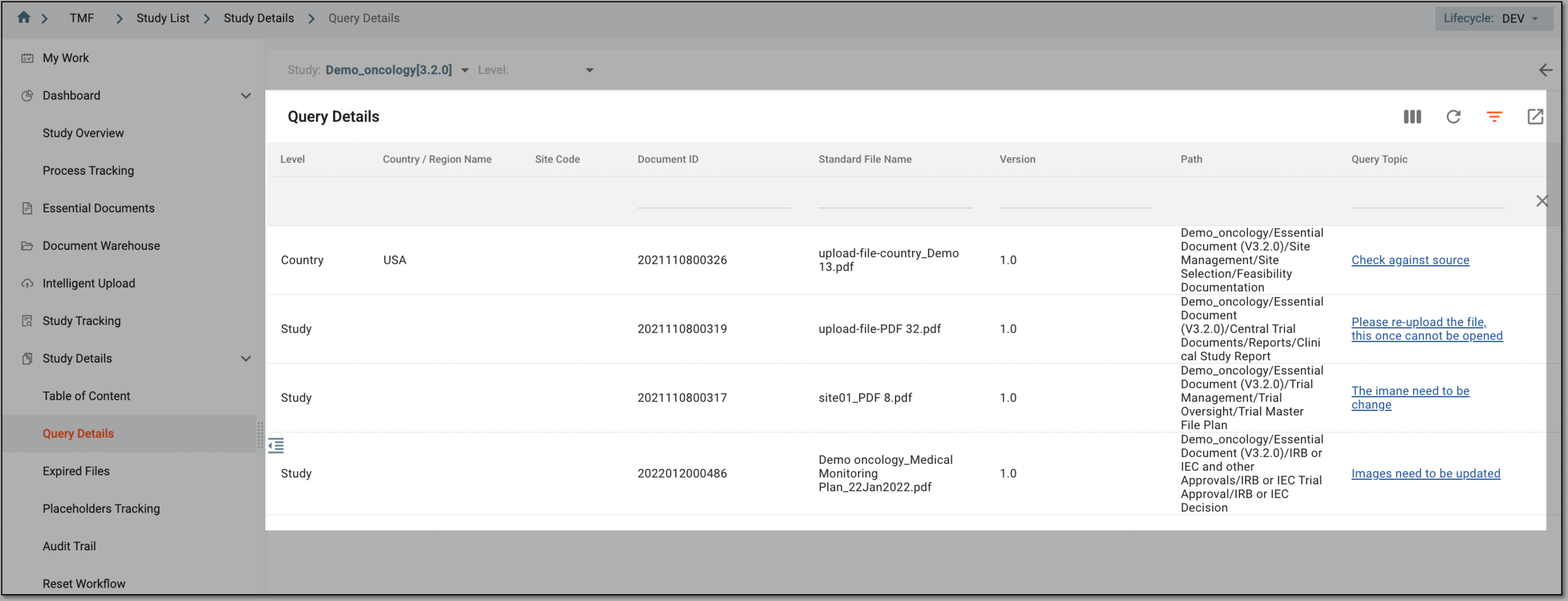 Accessing files with queries