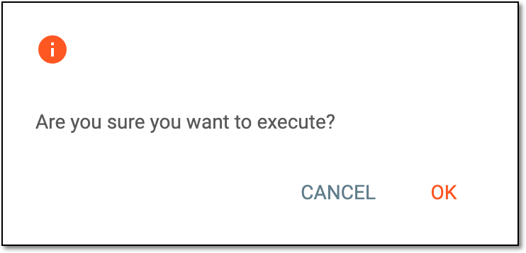 Confirming to execute SDV setting