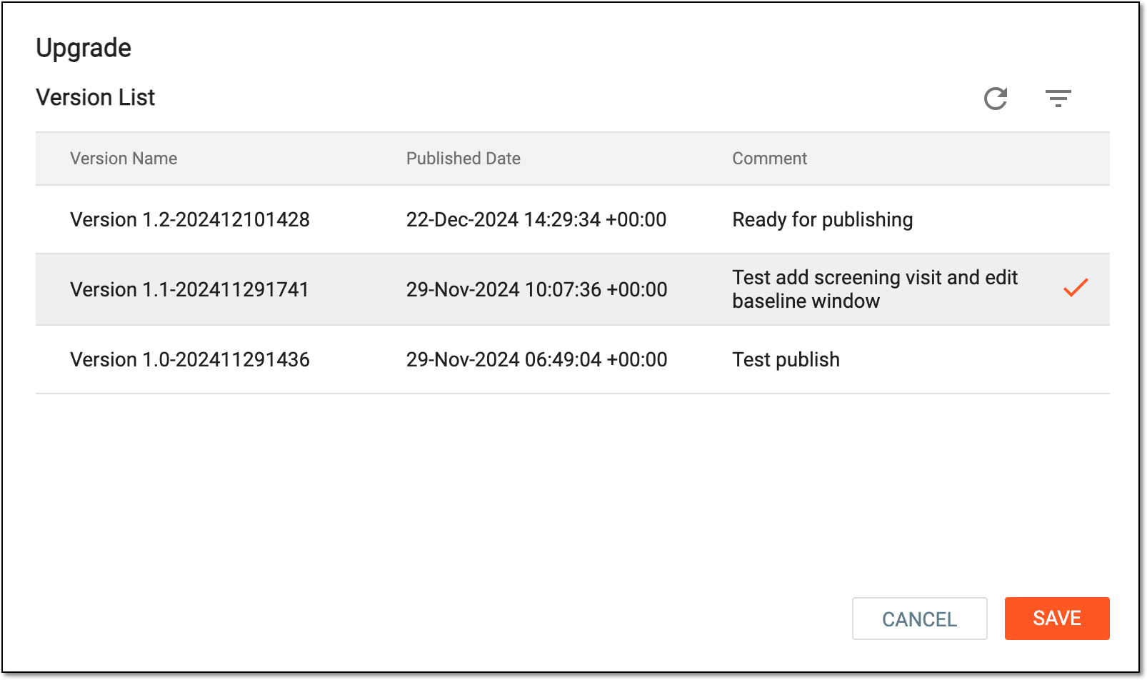 Upgrading subject dispensing visit version