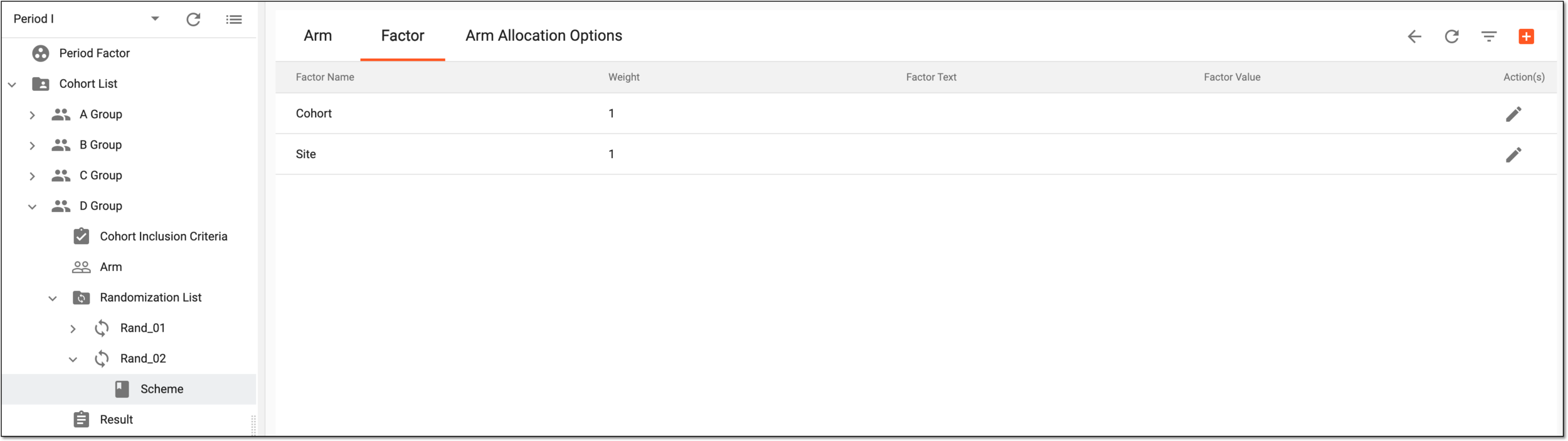 Dynamic randomization scheme factors