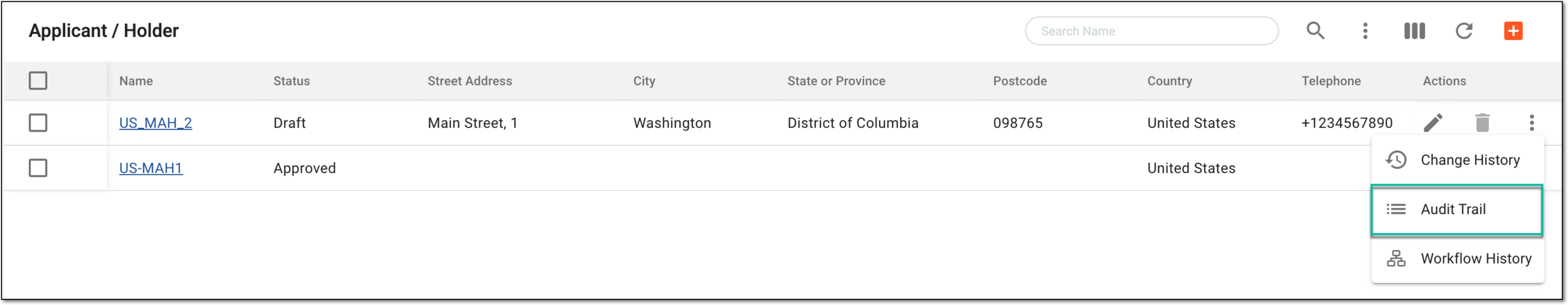 Accessing audit trail for marketing authorization holder or applicant