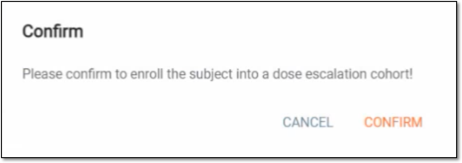Example of confirming subject enrollment