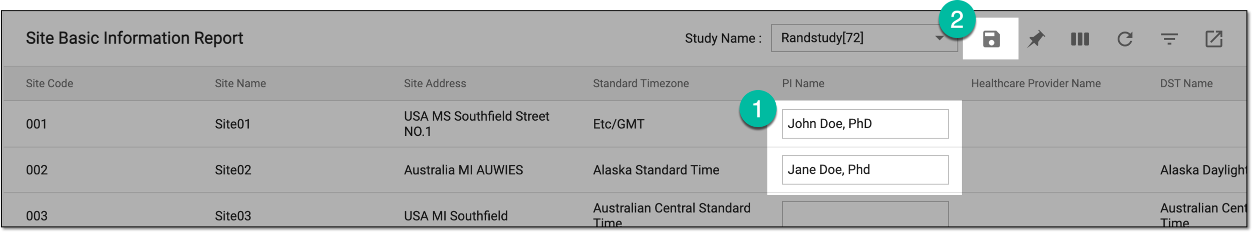 Saving manually completed fields