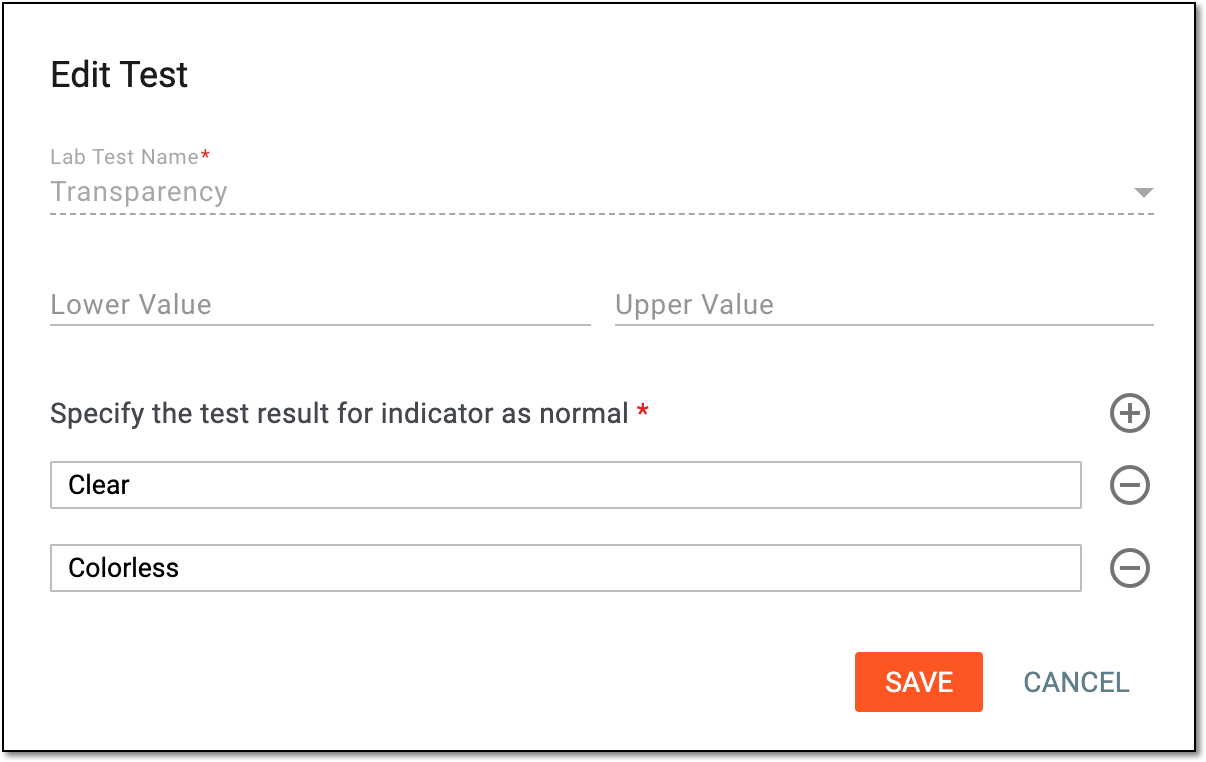 Editing qualitative and semiquantitative test normal ranges