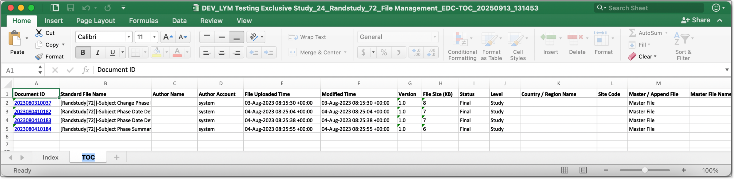 Example of downloaded file with TOC