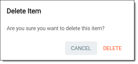 Confirming deletion