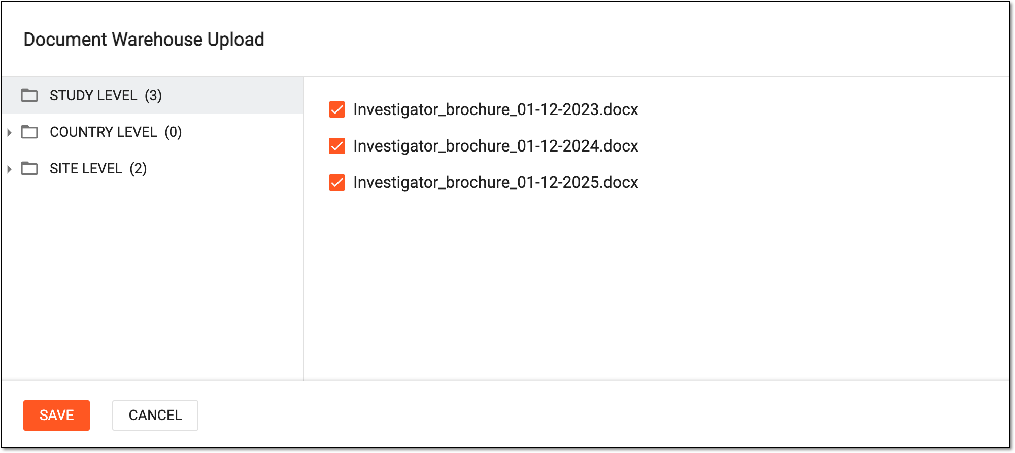 Selecting replacement files from warehouse storage