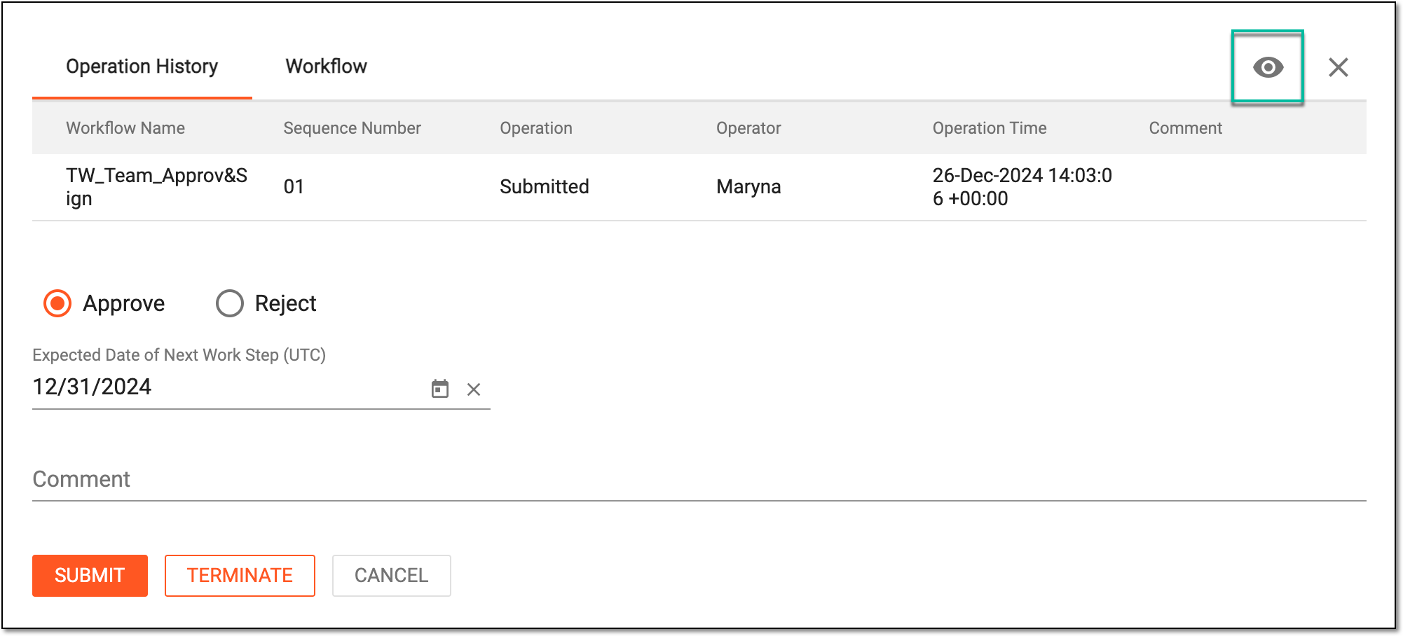Accessing preview while auditing file in essential documents