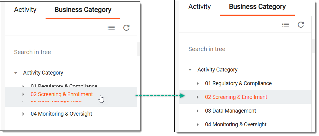 Moving added category