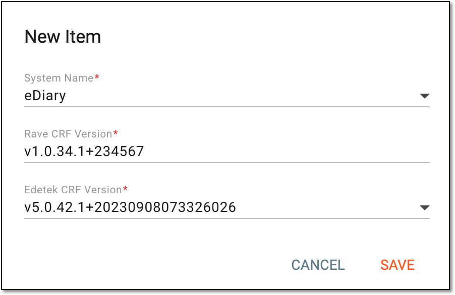 Creating CRF version integration