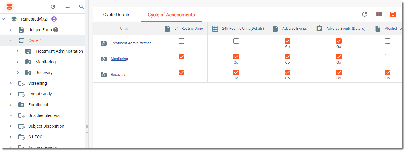 Defining cycle assessments