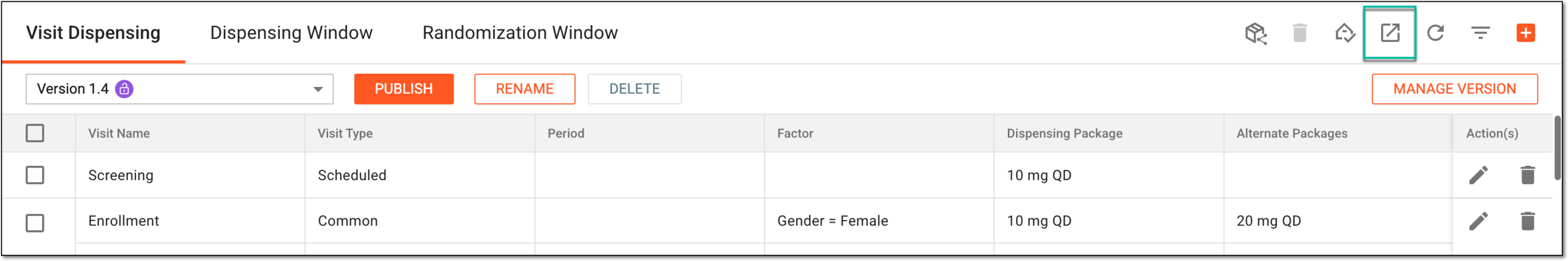 Exporting dispensing visit data