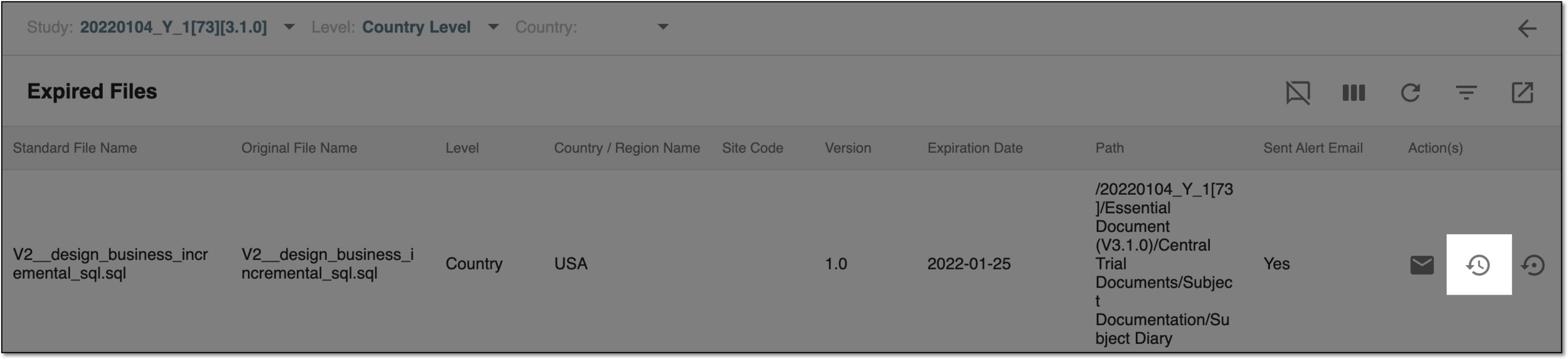 Accessing operation history