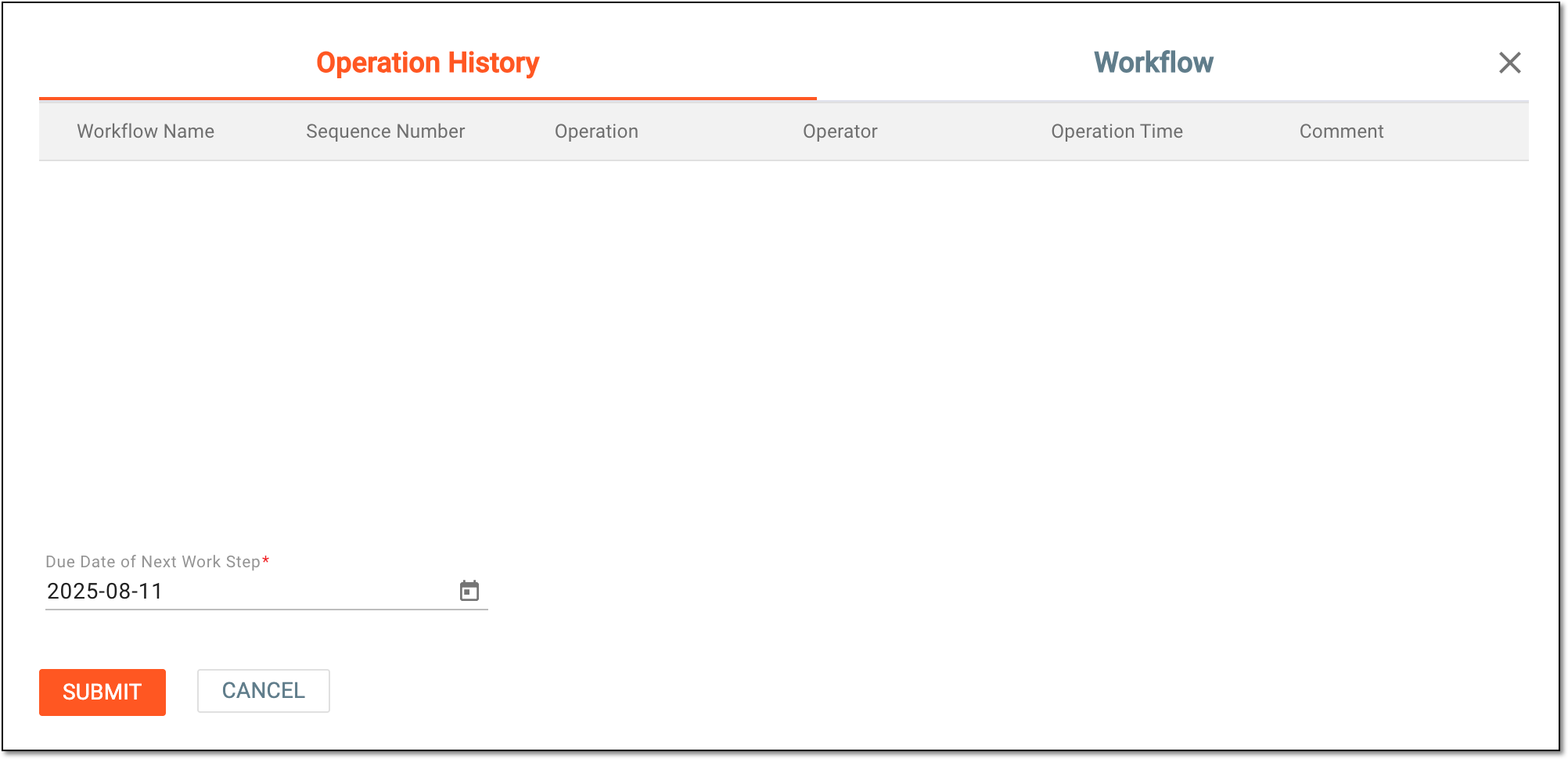 Specifying submission details