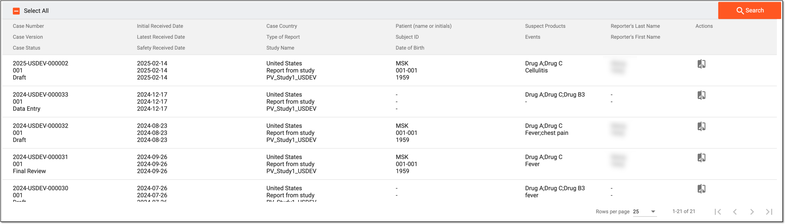 Reviewing duplicate list
