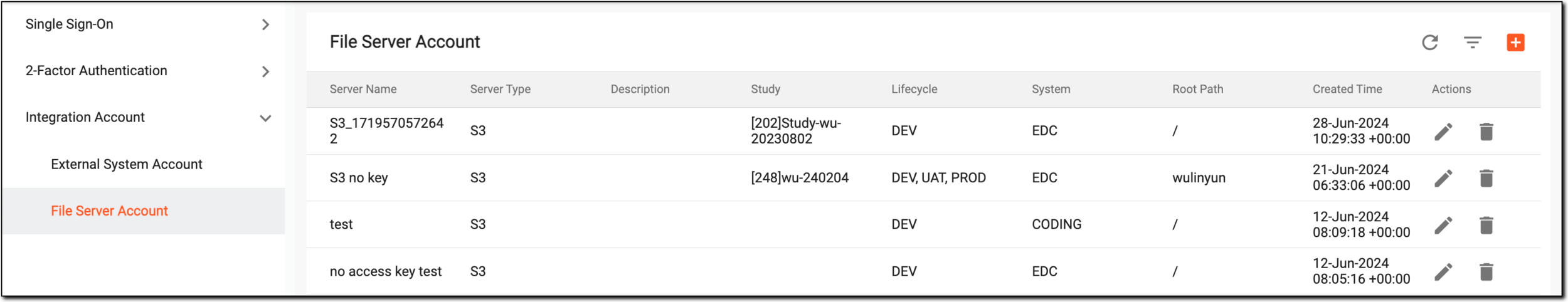 Viewing file server account