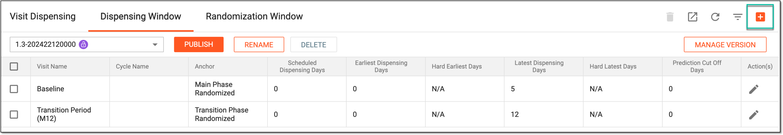 Adding new dispensing window