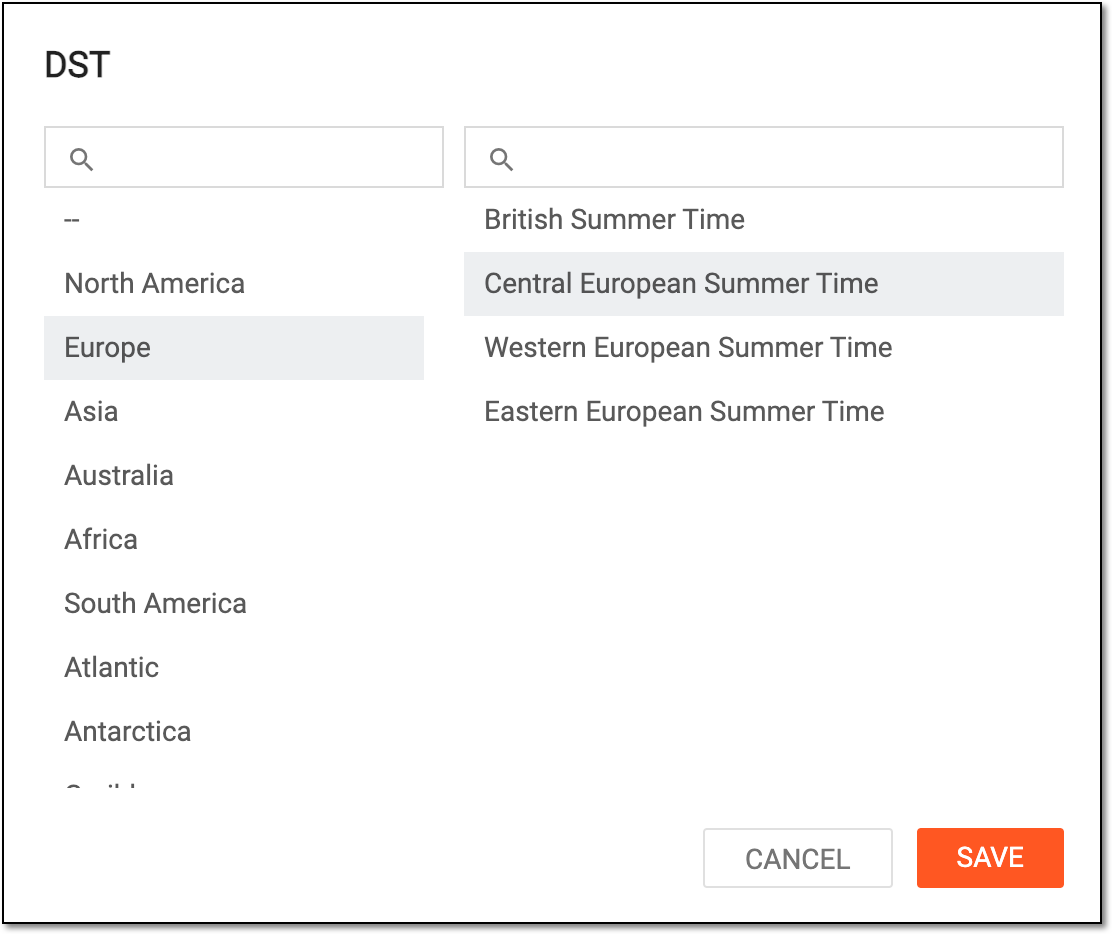 Selecting time zone