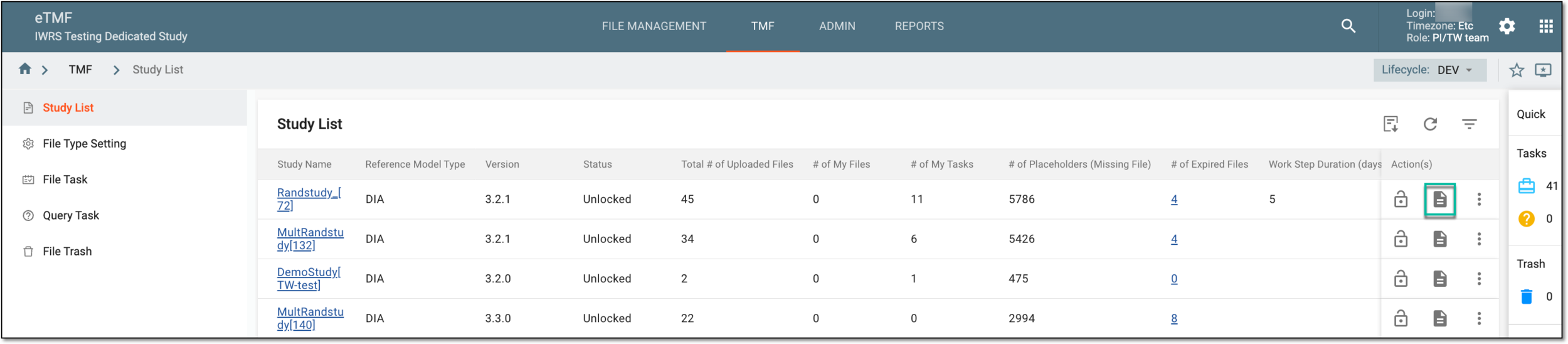 Accessing TLF import