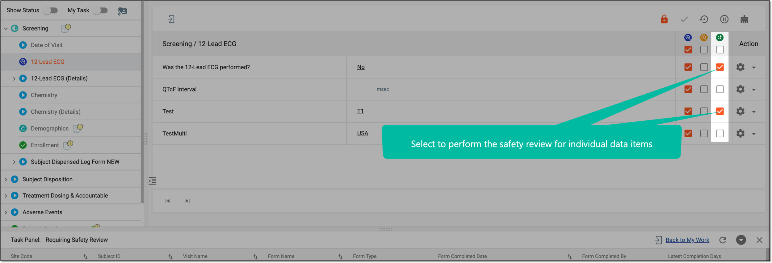 Performing DM review for form field