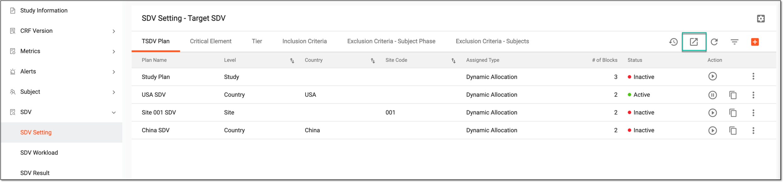 Exporting TSDV setting