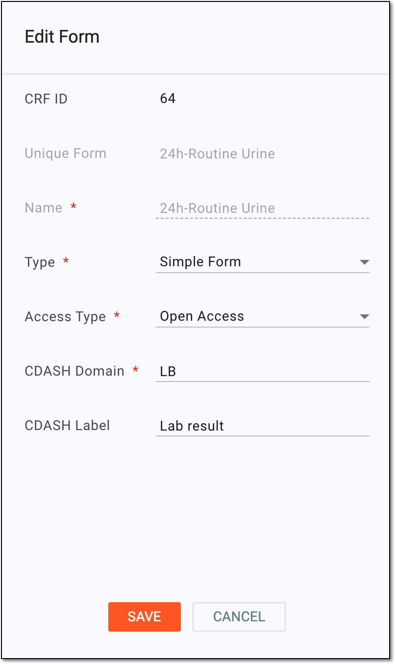 Editing visit form details