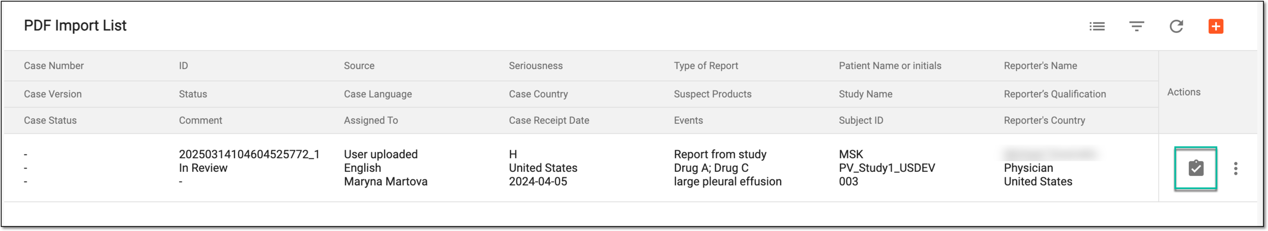 Accessing extracted safety data review