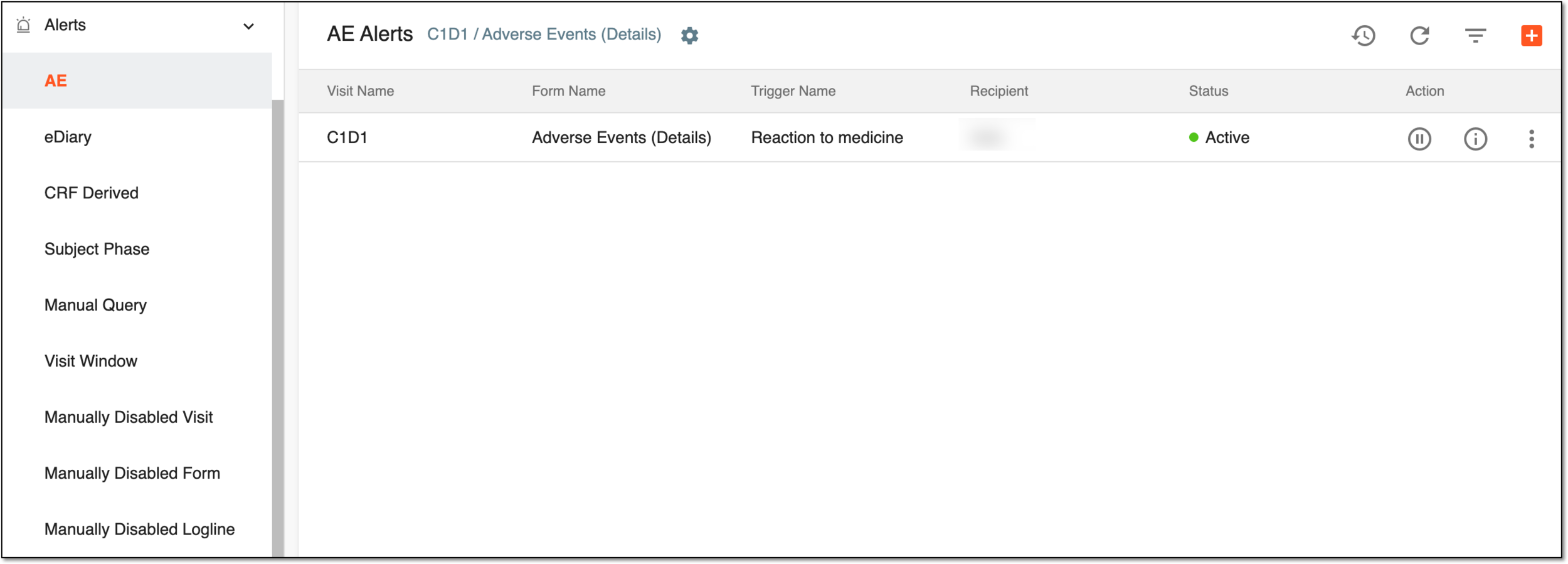 AE alert example