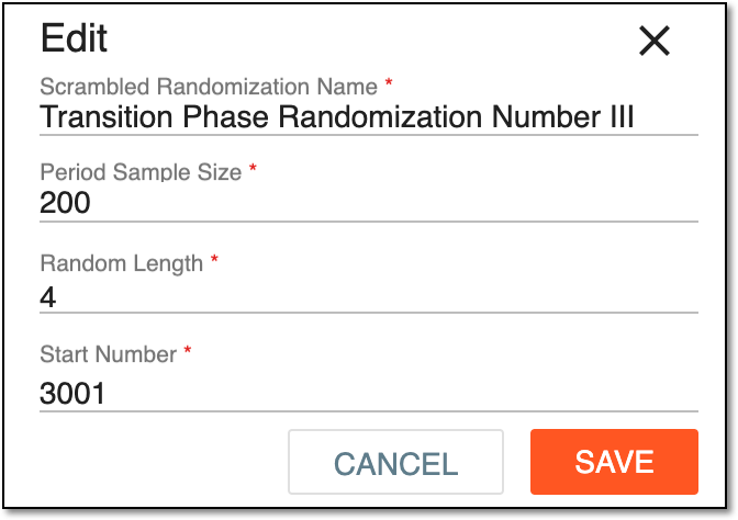 Updating scrambled randomization