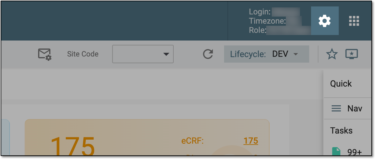 Accessing settings