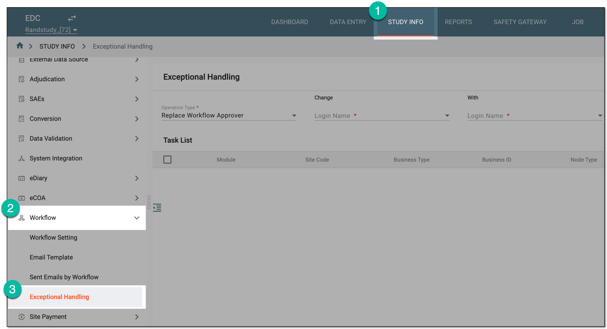 Accessing exceptional handling