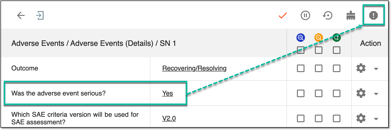 Locating the SAE form control