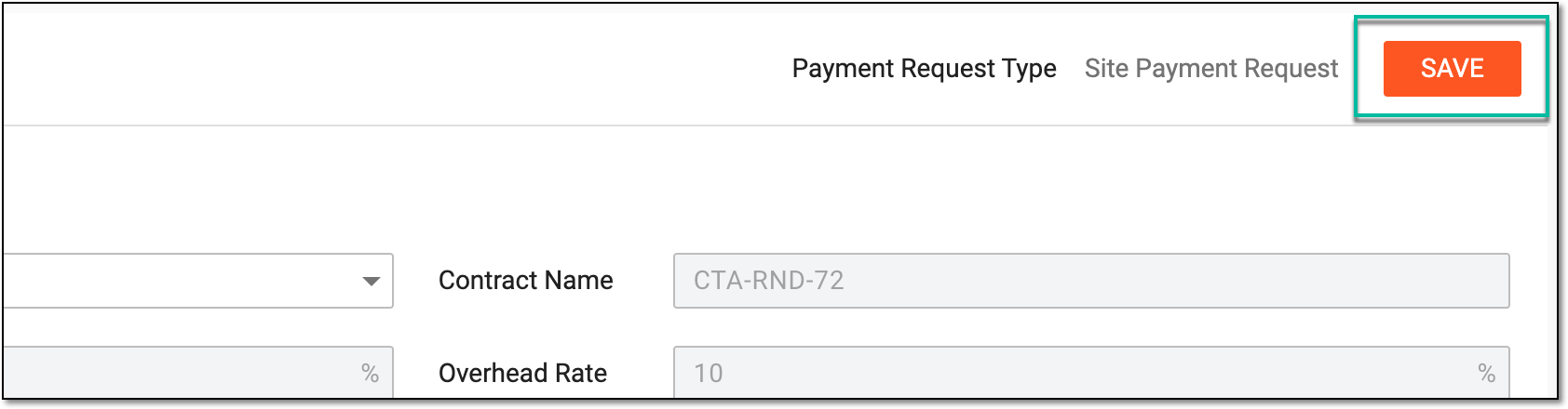 Saving draft payment request