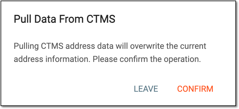 Pulling shipping address from CTMS
