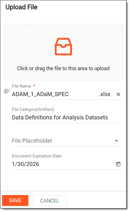 Uploading site document