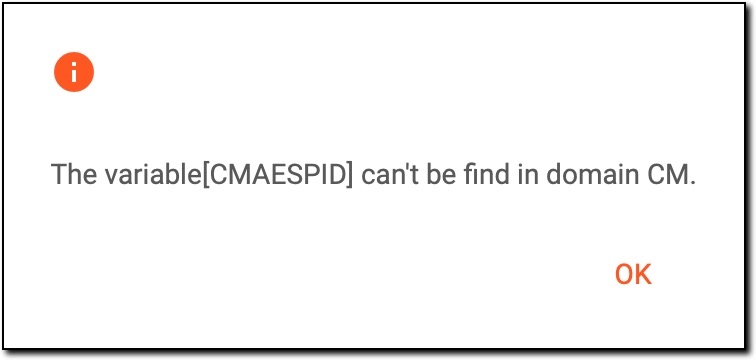 Preprocessing cannot start because of missing variable