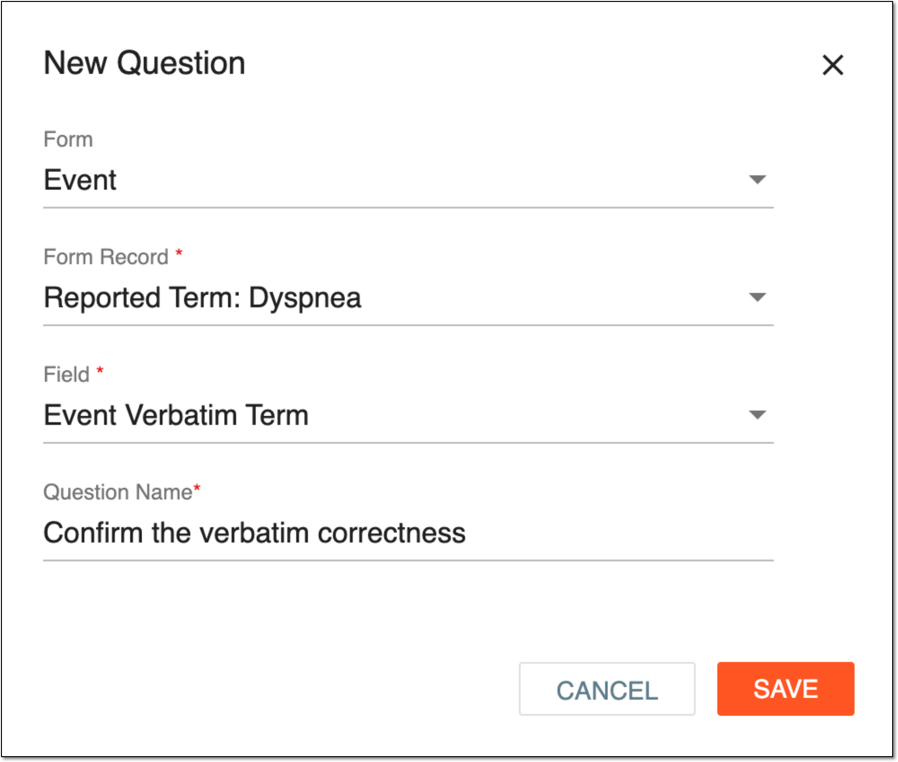 Completing question details