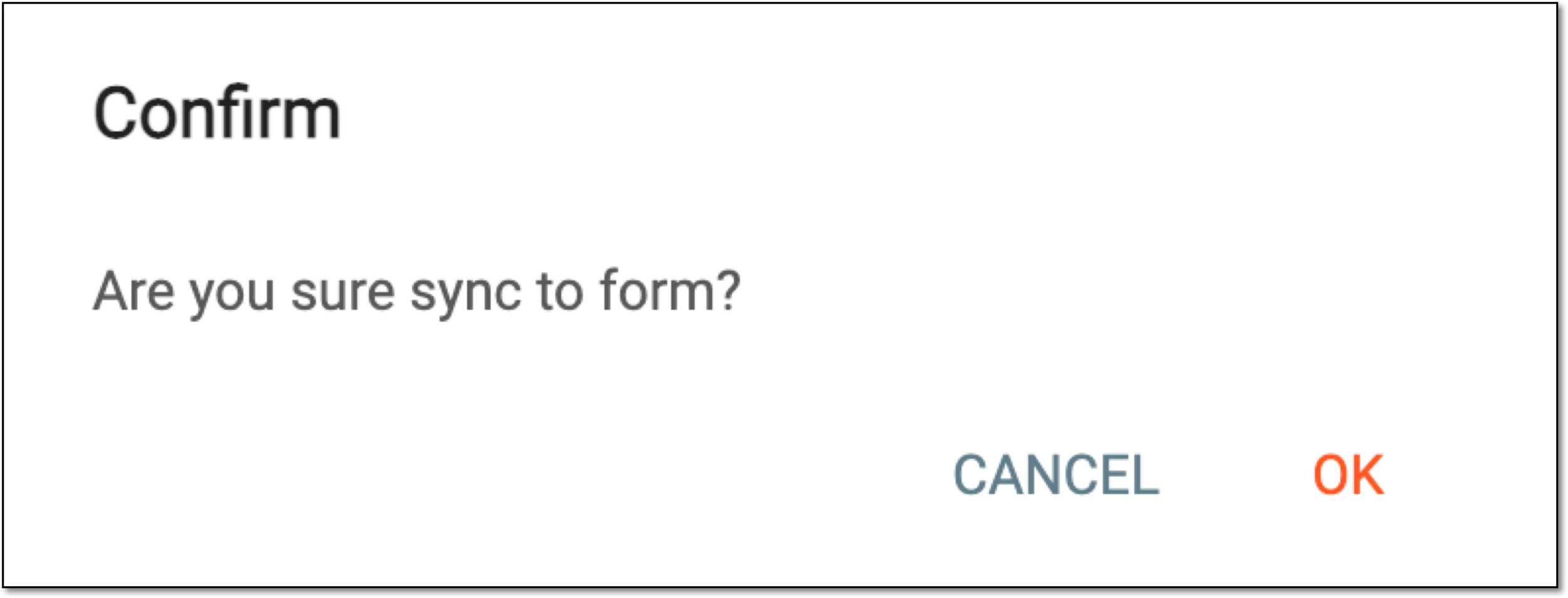 Confirming to sync normal range to form