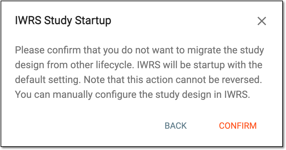 Confirming to skip migration
