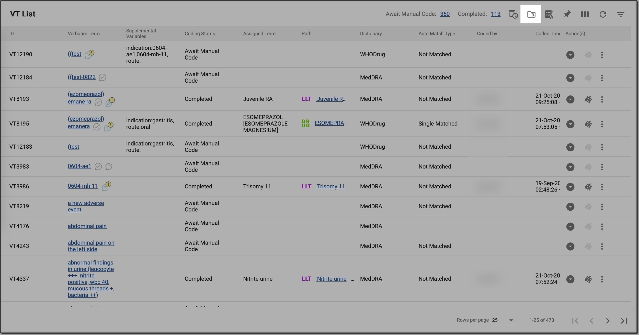 Accessing deleted VTs