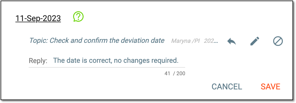 Replying to query