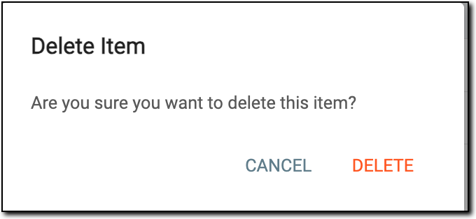 Confirming to delete form