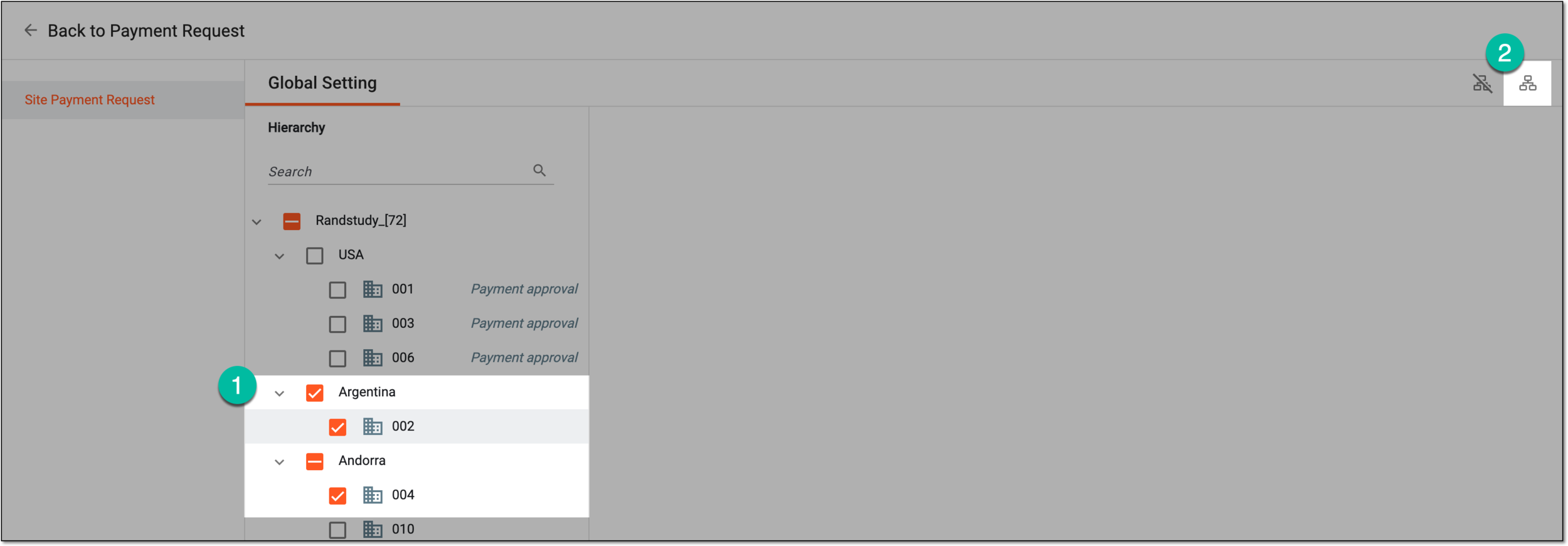 Selecting option to associate workflow with sites