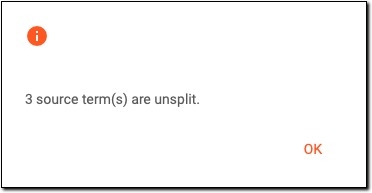 Completing unsplit process