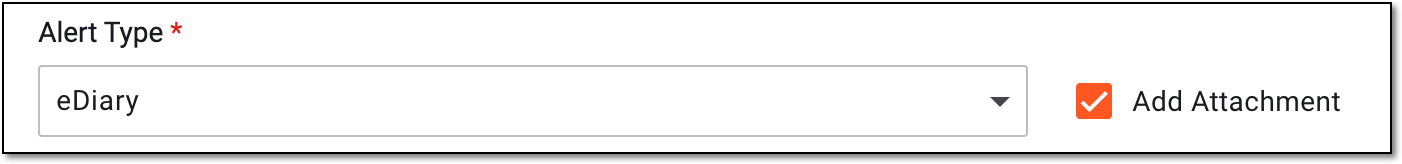 Adding attachment to eDiary alert email