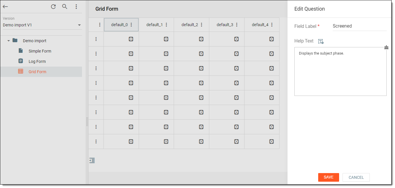 Labeling column