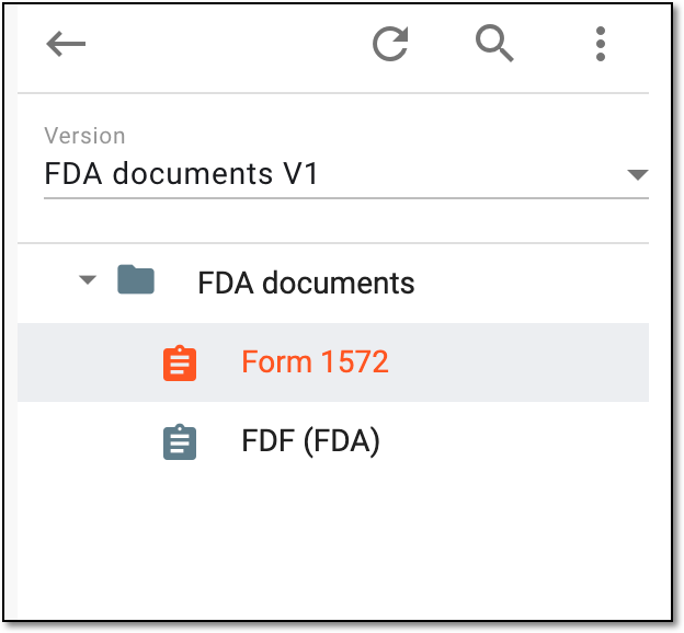 Selecting tracking log template version and form